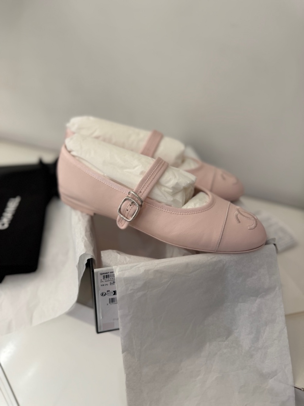 CHANEL Mary Jane Flats Light Pink | Size 39 - Picture 9 of 16